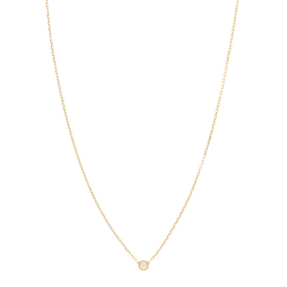 CARTIER 18K Yellow Gold Diamond SM D'Amour Pendant Necklace