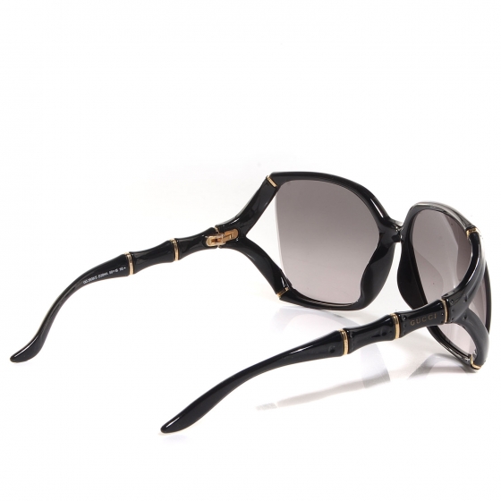 GUCCI Bamboo Effect Sunglasses 3508/S Black 90252 | FASHIONPHILE