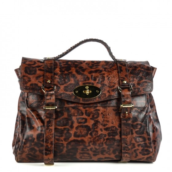 希少 Mulberry Leopard Alexa Clutch Mulberry Leopard Print Crinkled Leather Alexa Clutch Bag