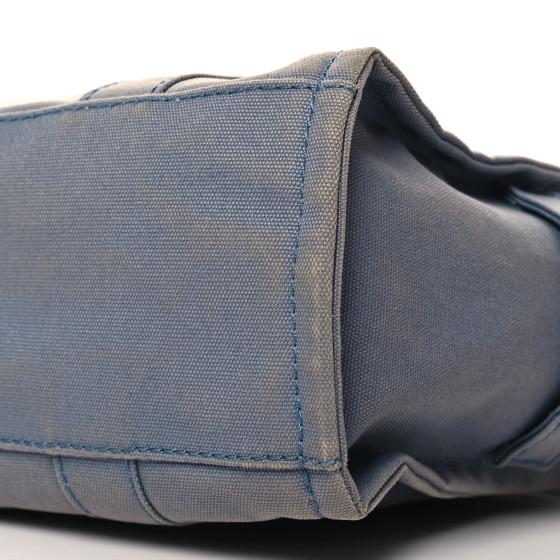 MARC JACOBS Cotton Canvas Medium The Traveler Tote Bag Blue