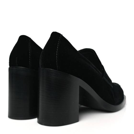CHANEL ブラック ベルベット パンプス CHANEL Velvet CC Mocassin Pumps 40 Black 1618959 | FASHIONPHILE