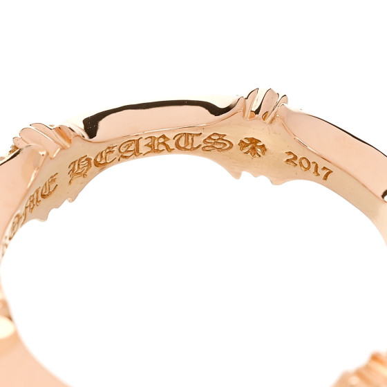 CHROME HEARTS 22K Yellow Gold Plus Cross and Bone Ring 65 11