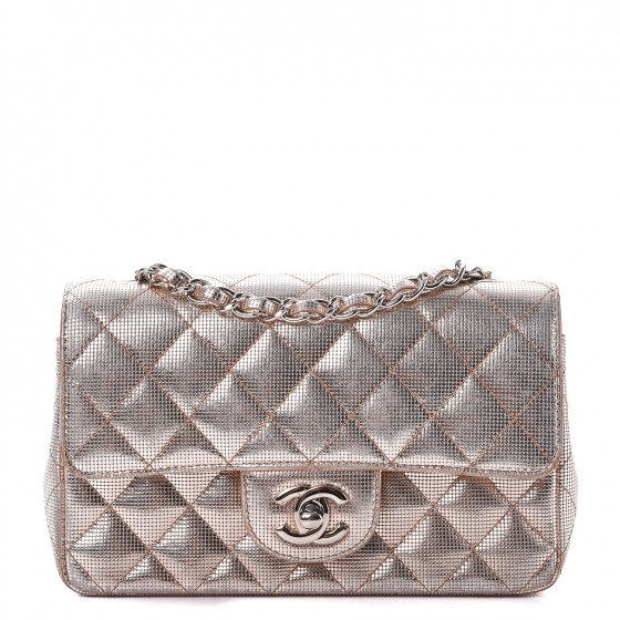 CHANEL正規品 CHANEL Metallic Calfskin Quilted Pixel Effect Mini