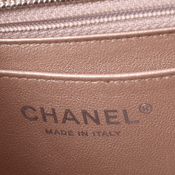 CHANEL Metallic Calfskin Quilted Pixel Effect Mini