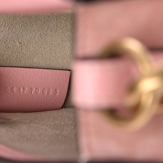 CHLOE Calfskin Suede Small Nile Bracelet Bag Washed Pink