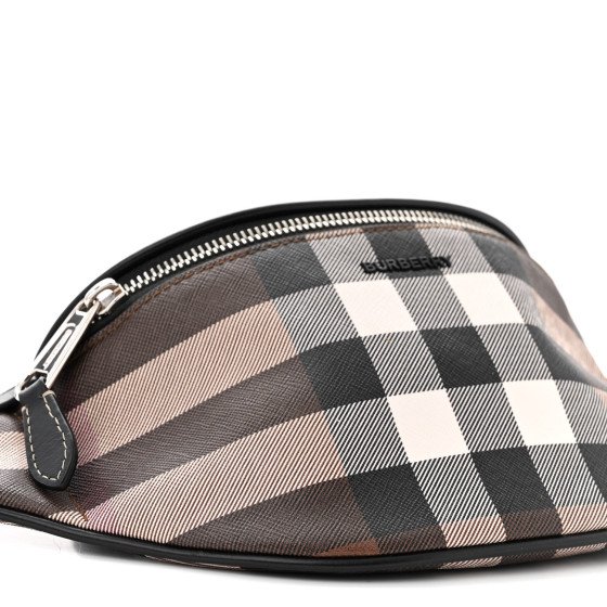 【BURBERRY】MINI CASON BUM BAG Burberry Mini Cason Check Bum Bag Dark Birch in Brown