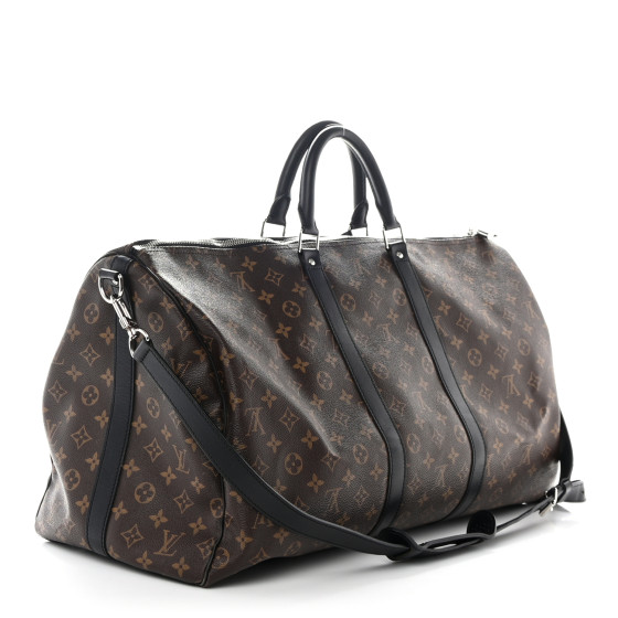 LOUIS VUITTON Monogram Macassar Keepall Bandouliere 55