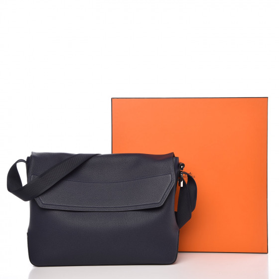 HERMES(エルメス)- Citynews Messenger(シティ)ブルーヌート HERMES Togo CityNews Messenger Bleu Nuit Bleu Indigo 364951