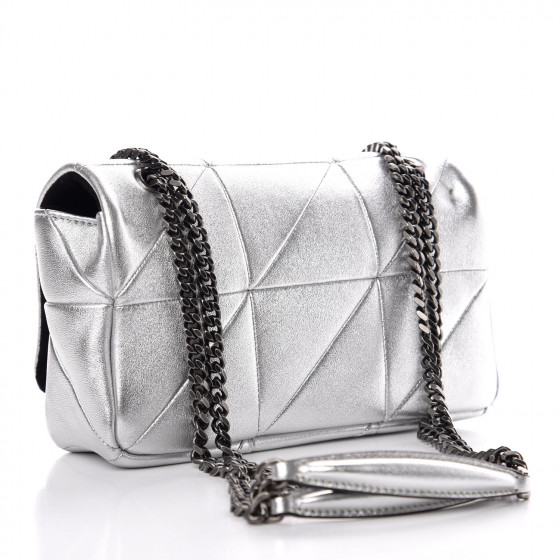 素敵な SAINT LAURENT Metallic Lambskin Patchwork Monogram Small 邦楽