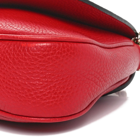 GUCCI Pebbled Calfskin Medium Soho Flap Crossbody Vibrant