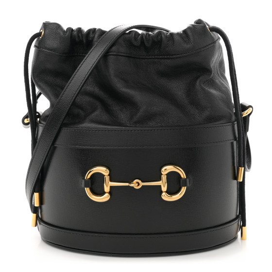 GUCCI Azalea Sakai Calfskin Horsebit 1955 Drawstring Bucket