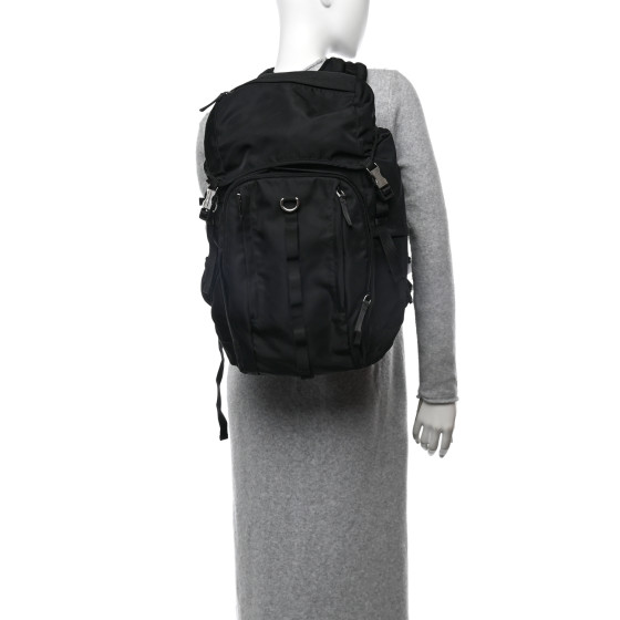 【未使用】希少 PRADA TESSUTO MONTAGNA NERO 2way PRADA Tessuto Nylon Montagna Double Buckle Backpack Black