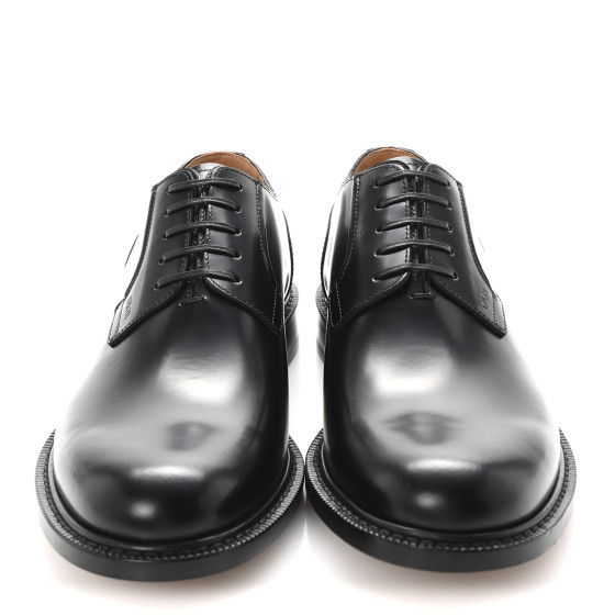 CHRISTIAN DIOR Calfskin Mens Derby Shoes 42 Black 1690536