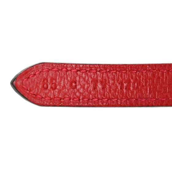 HERMES Swift Epsom 13mm Romance Belt 85 34 Magnolia Rouge