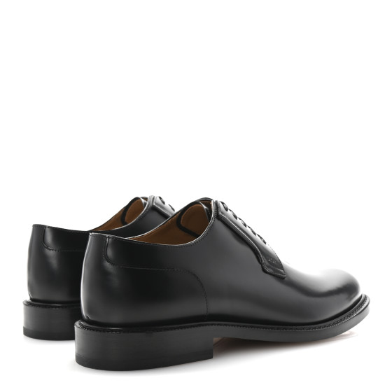 CHRISTIAN DIOR Calfskin Mens Derby Shoes 42 Black 1690536