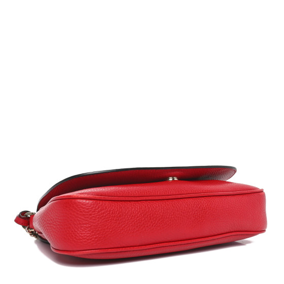 めい　0605 GUCCI Pebbled Calfskin Medium Soho Flap Crossbody Vibrant