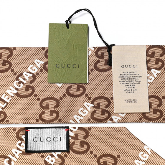 【新品未使用】GUCCI×BALENCIAGA マキシGGネックボウ　スカーフ GUCCI - 未使用 GUCCI×BALENCIAGA マキシGG ネックボウ スカーフ
