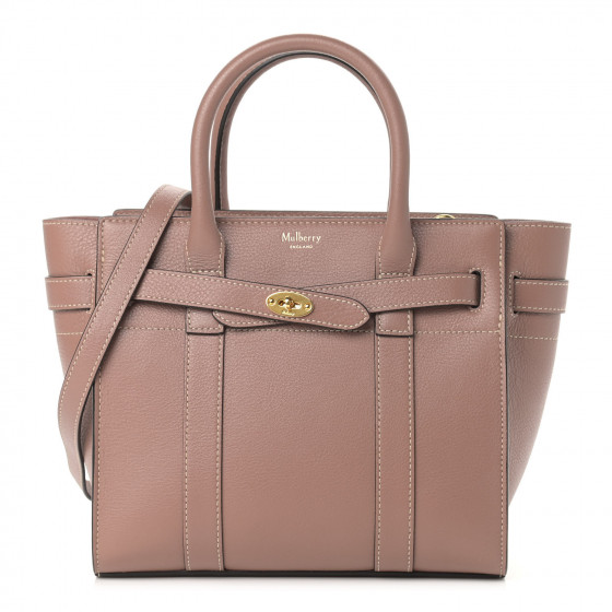 MULBERRY Small Classic Grain Mini Zipped Bayswater Dark