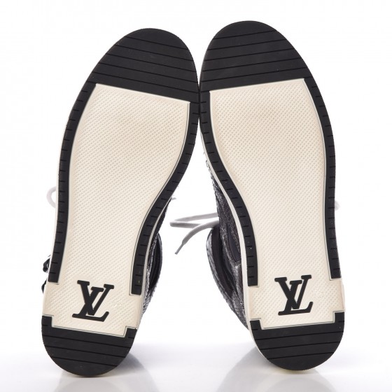LOUIS VUITTON Python Nylon Calfskin Slipstream Sneaker Boot