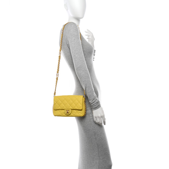 追跡【VINTAGE】Chanel AP2611 Yellow Caviar Skin Crossbody ll11806_chanel_yellow_clutch-3.jpg