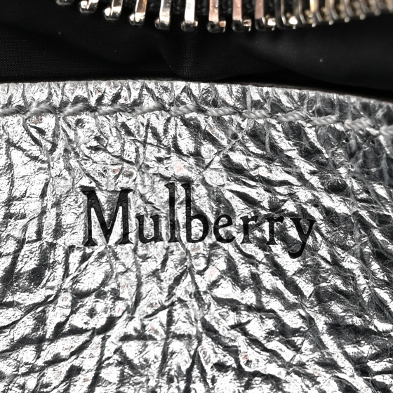 MULBERRY Metallic Crinkled Calfskin Pillow Quilted Softie