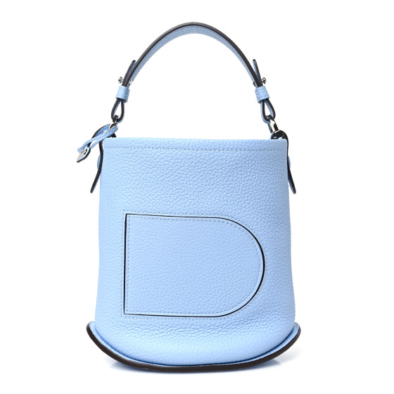 DELVAUX Taurillon Mini Pin Daily Surpique Bucket Blue