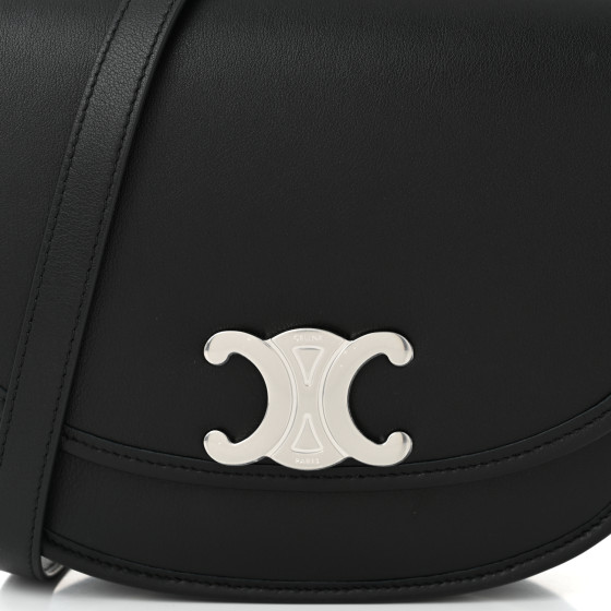 【CELINE】MEDIUM BESACE TRIOMPHE CROSSBODY BAG MEDIUM BESACE TRIOMPHE IN SUPPLE NATURAL CALFSKIN - BLACK