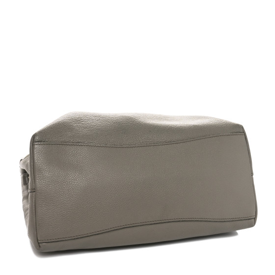 PRADA プラダ　ARGILLA Prada Vitello Phenix Argilla Grey Leather Flap Crossbody Bag