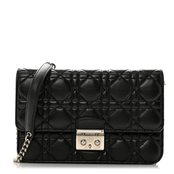 【ヴィンテージ】Rank:A☆Dior BLACK モンテニュー BAG 964945 Dior New Monogram Messenger Bag - Vintage Lux