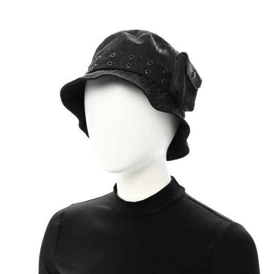 CHRISTIAN DIOR Polyester Cotton Monogram Trotter Bucket Hat