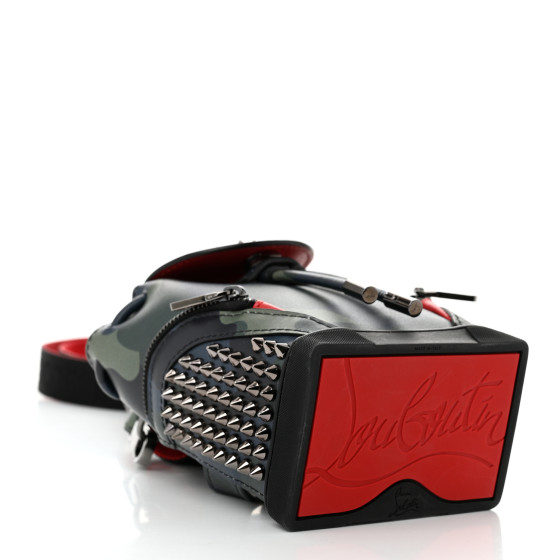 CHRISTIAN LOUBOUTIN Calfskin Spiked Camouflage Mini