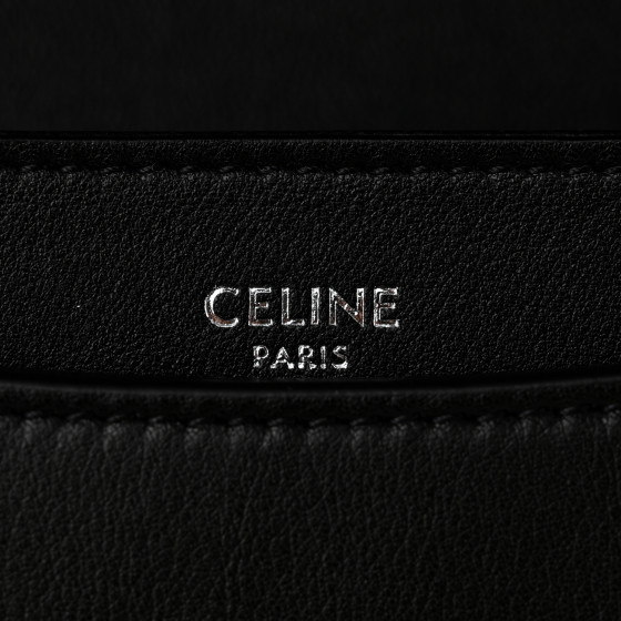 CELINE Supple Calfskin Medium Triomphe Besace Black 1659754