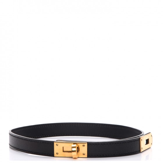 HERMES Chamonix Kelly Necklace Black 218243 | FASHIONPHILE