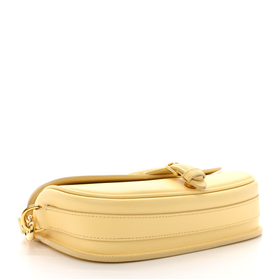 CHRISTIAN DIOR Box Calfskin East West Bobby Bag Pale Yellow