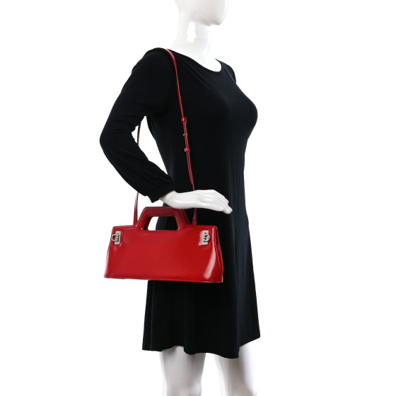 SALVATORE FERRAGAMO Brushed Calfskin Wanda East West Top