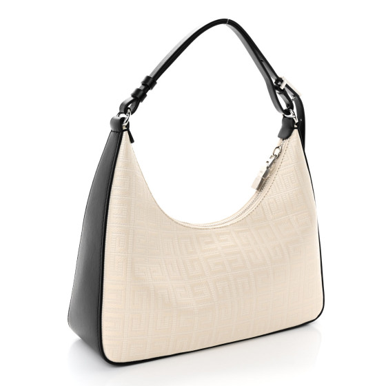 GIVENCHY Coated Canvas Logo 4G Embossed Small Moon Cut Out