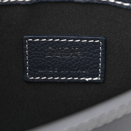 ◇Christian Dior カフス　No.1651 CHRISTIAN DIOR X KAWS Grained Calfskin Saddle Pouch Navy