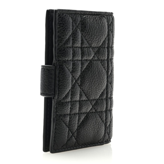 CHRISTIAN DIOR Supple Calfskin Cannage Caro Dandelion Card