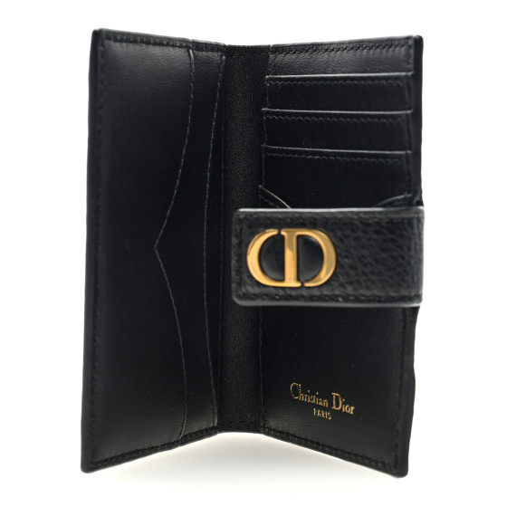 ◆Dior◆ Dior Caro Dandelion カードホルダー ブラック CHRISTIAN DIOR Supple Calfskin Cannage Caro Dandelion Card
