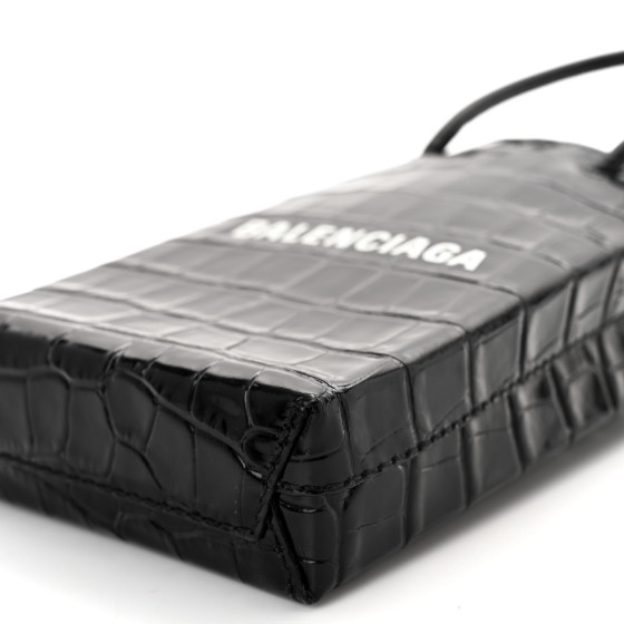BALENCIAGA Shopping Phone Holder Bag 黒 Shopping Phone Holder Bag in Black Balenciaga