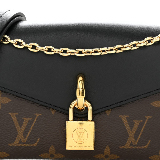 LOUIS VUITTON Monogram Padlock On Strap Black 1447384