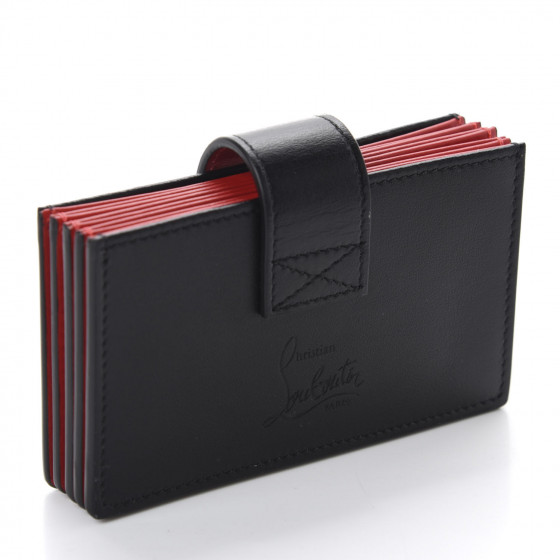 【CHRISTIAN LOUBOUTIN】ELISA CARD HOLDER Christian Louboutin Black Elisa Accordeon Card Holder | FOMO