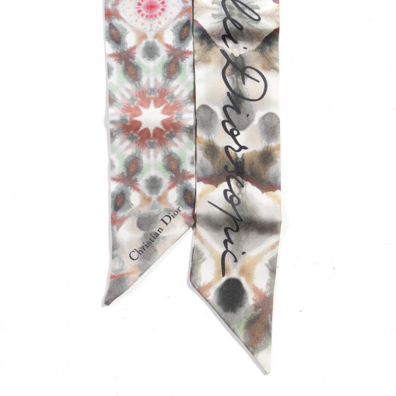Christian Dior シルクバンダナ CHRISTIAN DIOR Silk 30 Montaigne Mitzah Scarf Black White