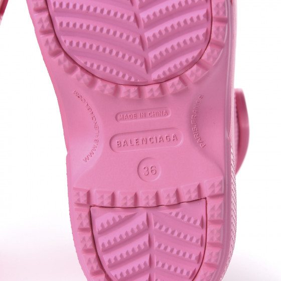 BALENCIAGA X CROCS Rubber Textured Womens Platform Sandals