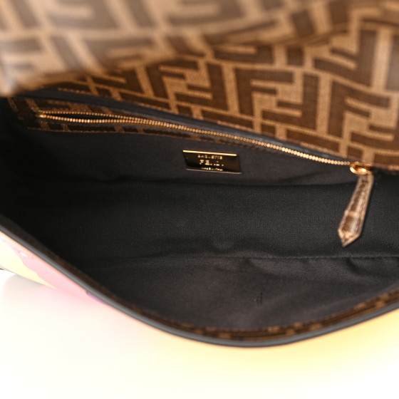 FENDI Glazed Fabric FF 1974 Hairdo Girls Inlay Baguette