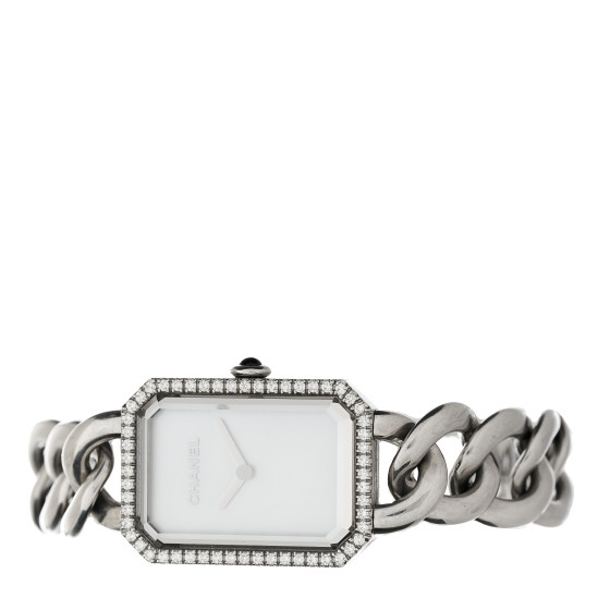 CHANEL Stainless Steel Diamond Bezel Mother of Pearl 20mm