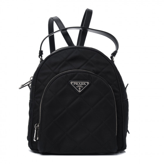PRADA Nylon Tessuto Impuntu Quilted Backpack Black 774163