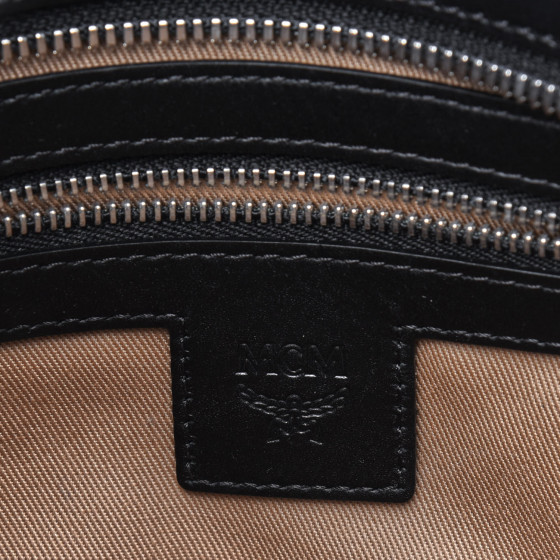 MCM Visetos Mix Toni Mini Shopper Tote Berlin Gold 770836