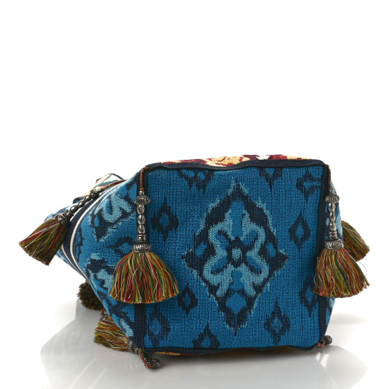 CHRISTIAN DIOR Canvas Embroidered Paisley D-Bubble Bucket