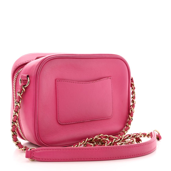 CHANEL Lambskin CC Mania Camera Case Pink 1432579 | FASHIONPHILE